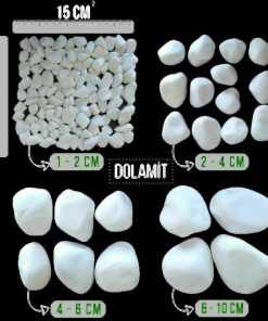 Dolomit Taşı Doğal Beyaz Taş , Süs Taşı